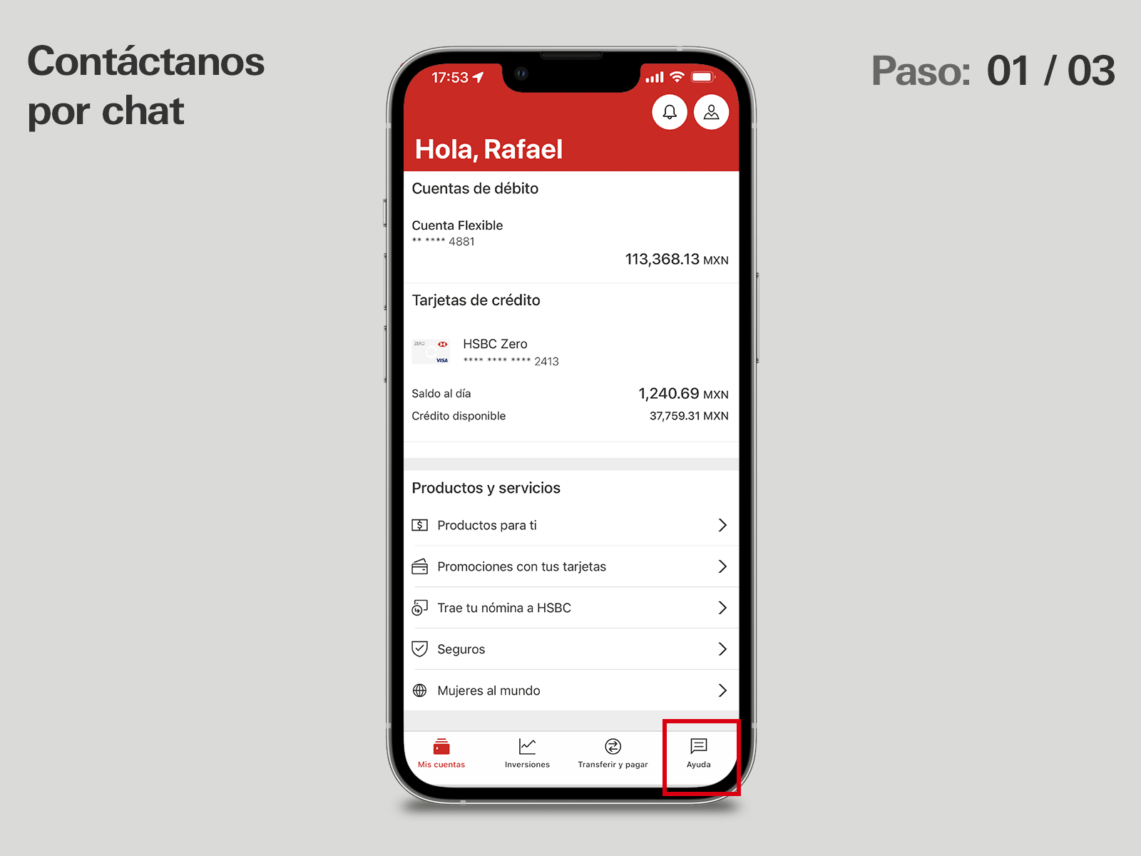 Da seguimiento de la localización de tu tarjeta