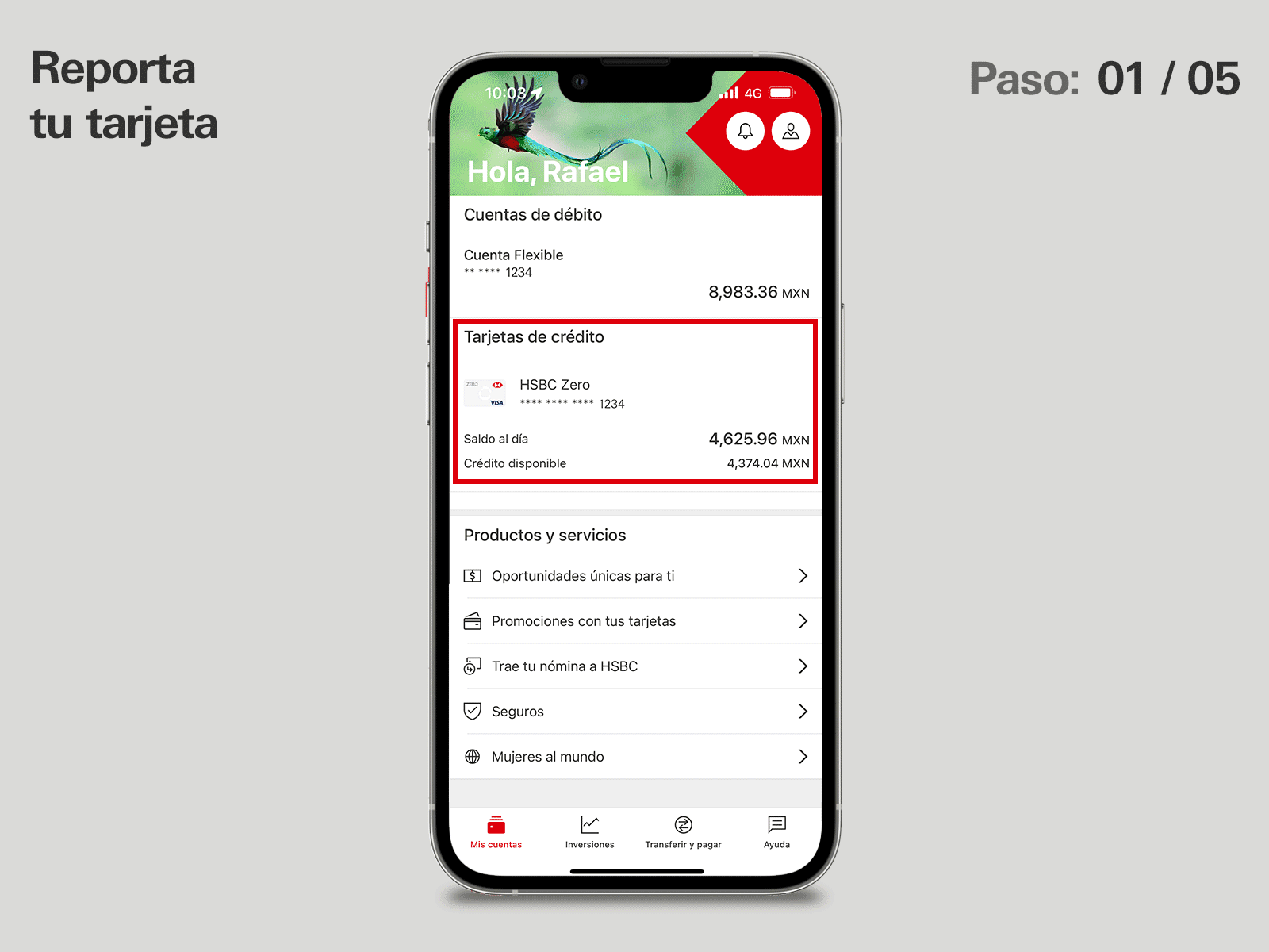 Reportar una tarjeta HSBC por robo o extravio